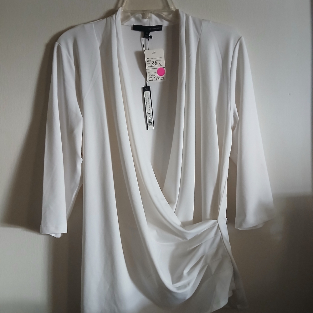 Elegant White Drape Top